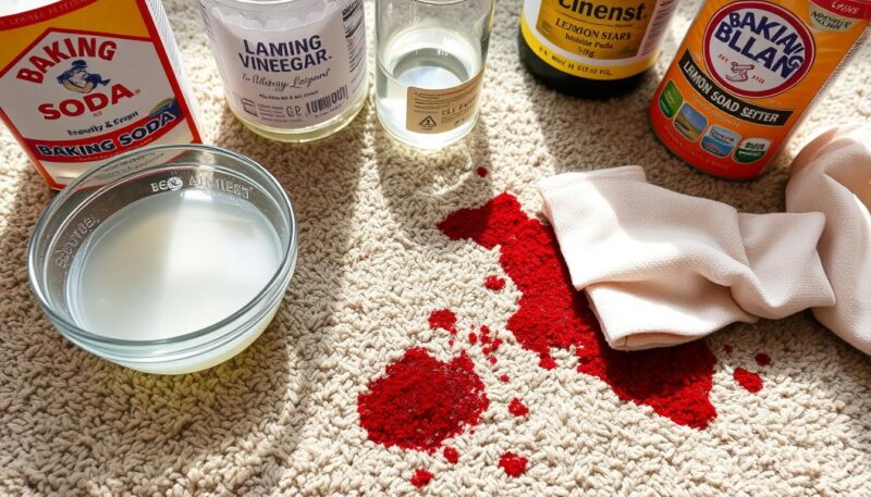 how to get blood out of carpet